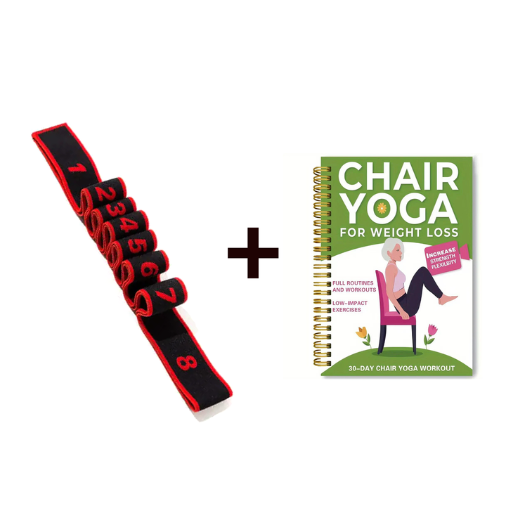 🔥30-Day Chair Yoga Weight Loss Spiral-Bound Notebook & Step-by-Step Exercise Guide - At-Home Fitness Journal