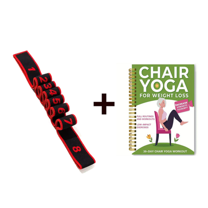🔥30-Day Chair Yoga Weight Loss Spiral-Bound Notebook & Step-by-Step Exercise Guide - At-Home Fitness Journal