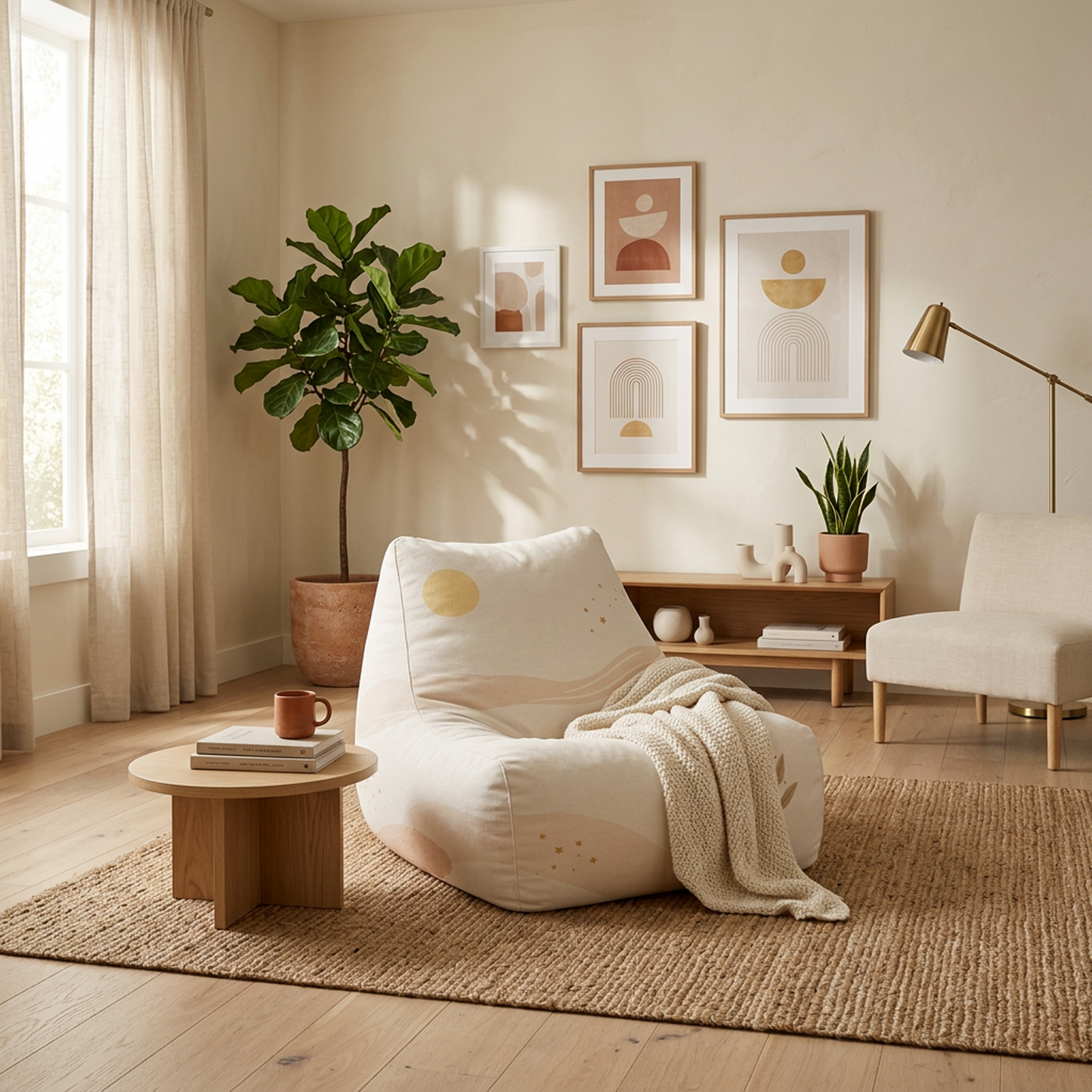 Soft Printed Bean Bag Chair