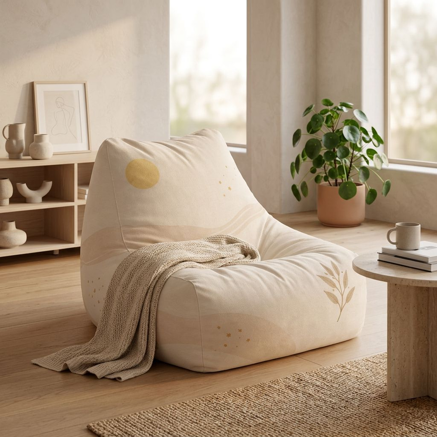 Soft Printed Bean Bag Chair