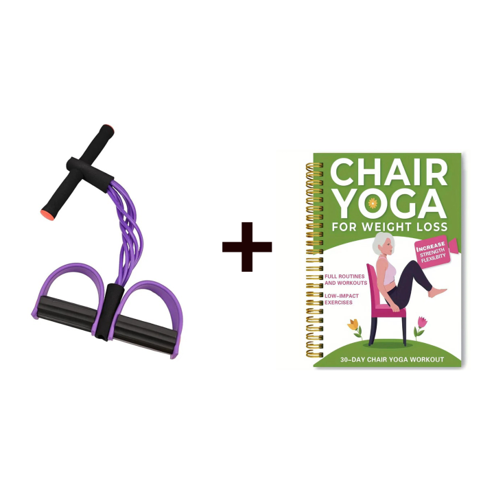 🔥30-Day Chair Yoga Weight Loss Spiral-Bound Notebook & Step-by-Step Exercise Guide - At-Home Fitness Journal